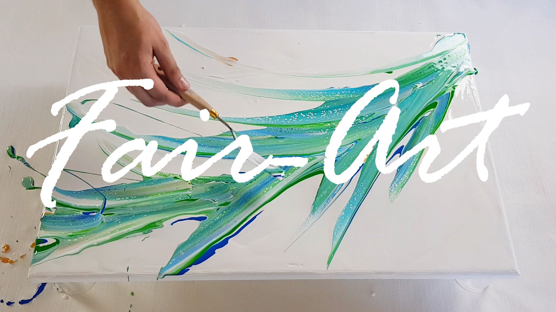 Blog fair-art.ch -  Acryl Pouring Gemälde - AloeVera